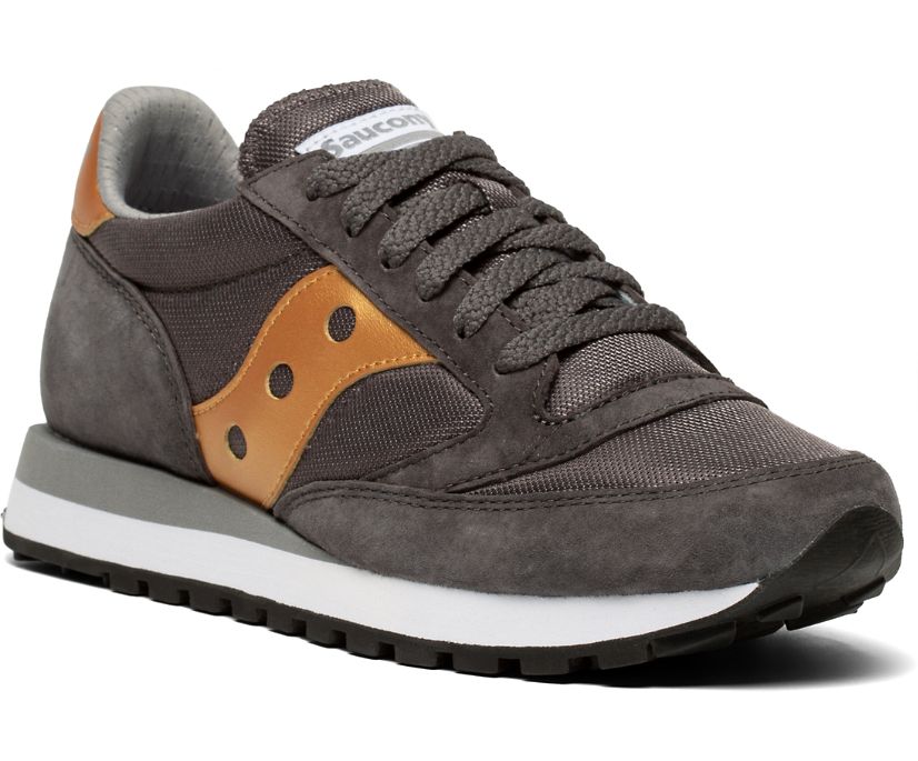 Women's Saucony Jazz 81 Originals Grey / Gold | Singapore 020ZUTG